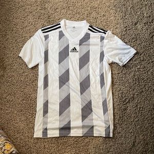 Adidas shirt, athletic material